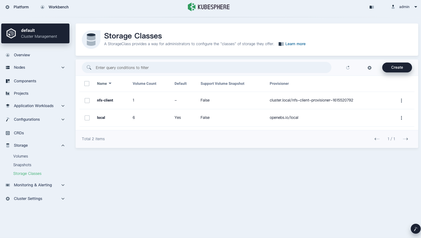 Configure an NFS Storage Class on an Existing KubeSphere Cluster and Create a PersistentVolumeClaim